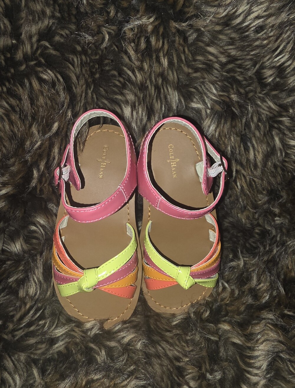 *NWB* Cole Haan - APPLE KNOT - Girls' Pink Multicolor Knotted Sandals